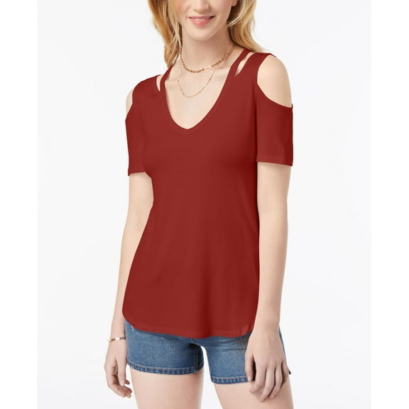 Ultra Flirt By Ikeddi Juniors Cold Shoulder Top Rust XS