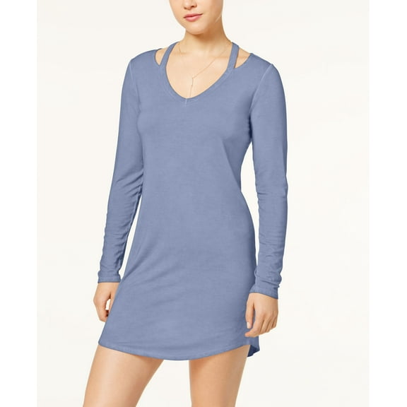 Ultra Flirt Juniors Cold Collar Shift Dress Faded Denim S