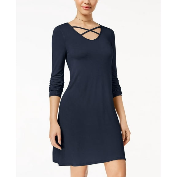 Ultra Flirt Juniors' Crisscross Swing Dress Size: L