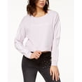 thumbnail image 1 of Ultra Flirt Juniors Cropped Varsity Sweatshirt Iris M, 1 of 1