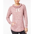 thumbnail image 1 of Ultra Flirt Juniors Funnel Neck Sweatshirt Cabernet Marl Stripe XS, 1 of 1
