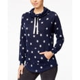thumbnail image 1 of Ultra Flirt Juniors Funnel Neck Sweatshirt Navy Star Print XL, 1 of 1