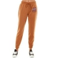 thumbnail image 1 of Ultra Flirt Juniors’ High-Rise Graphic Jogger Sweatpants, Medium, Brown, 1 of 1
