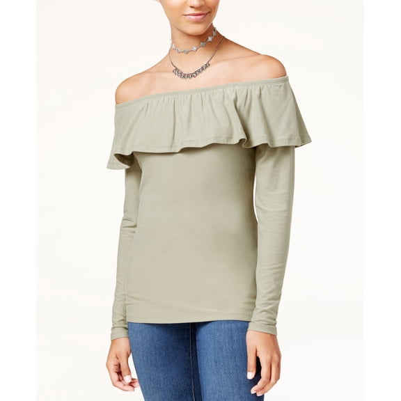 Ultra Flirt Juniors Marilyn Off The Shoulder Top Sea Spray L