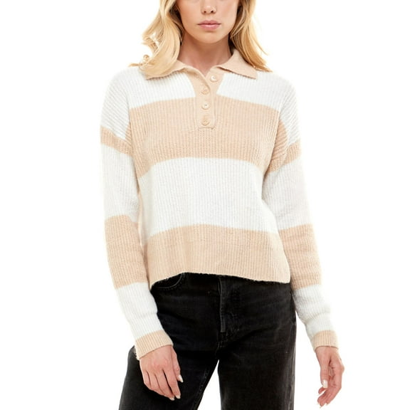 Ultra Flirt Juniors Striped Rugby Sweater