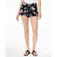 thumbnail image 1 of Ultra Flirt Ultraflirt by Ikeddi Printed Tie-Front Shorts (Tropical Babe, XS), 1 of 1