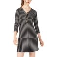 thumbnail image 1 of Ultra Flirt Womens 3/4 Sleeve Striped Casual Dress, 1 of 2