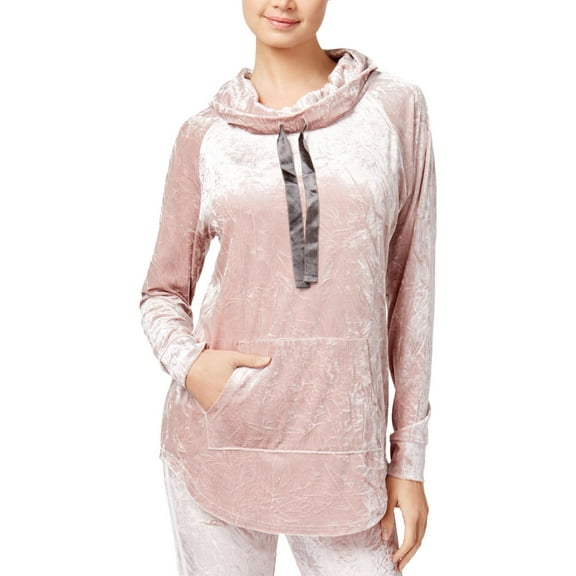 Ultra Flirt Womens Velvet Front String Turtleneck Sweater