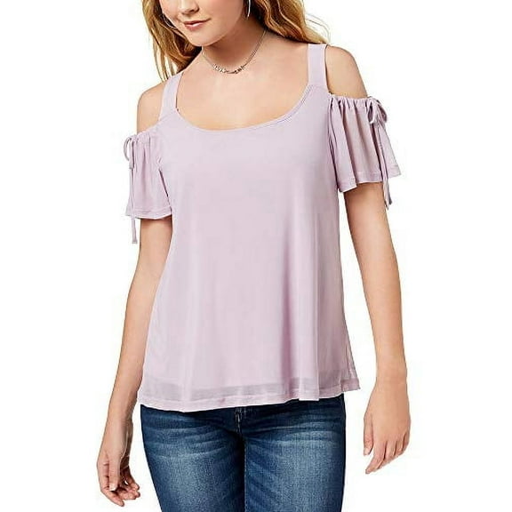 Ultra Flirt by Ikeddi Juniors' Cold-Shoulder Top (Iris, M)