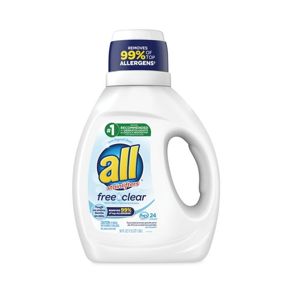 Ultra Free Clear Liquid Detergent Unscented 36 oz Bottle 6/Carton 73943