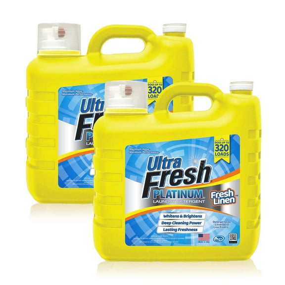 Ultra Fresh 2 Pack Platinum Liquid Laundry Detergent up to 320 Loads, Fresh Linen