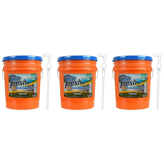 Ultra Fresh 6X Platinum Laundry Detergent Liquid, Original Blue (3 Pack)