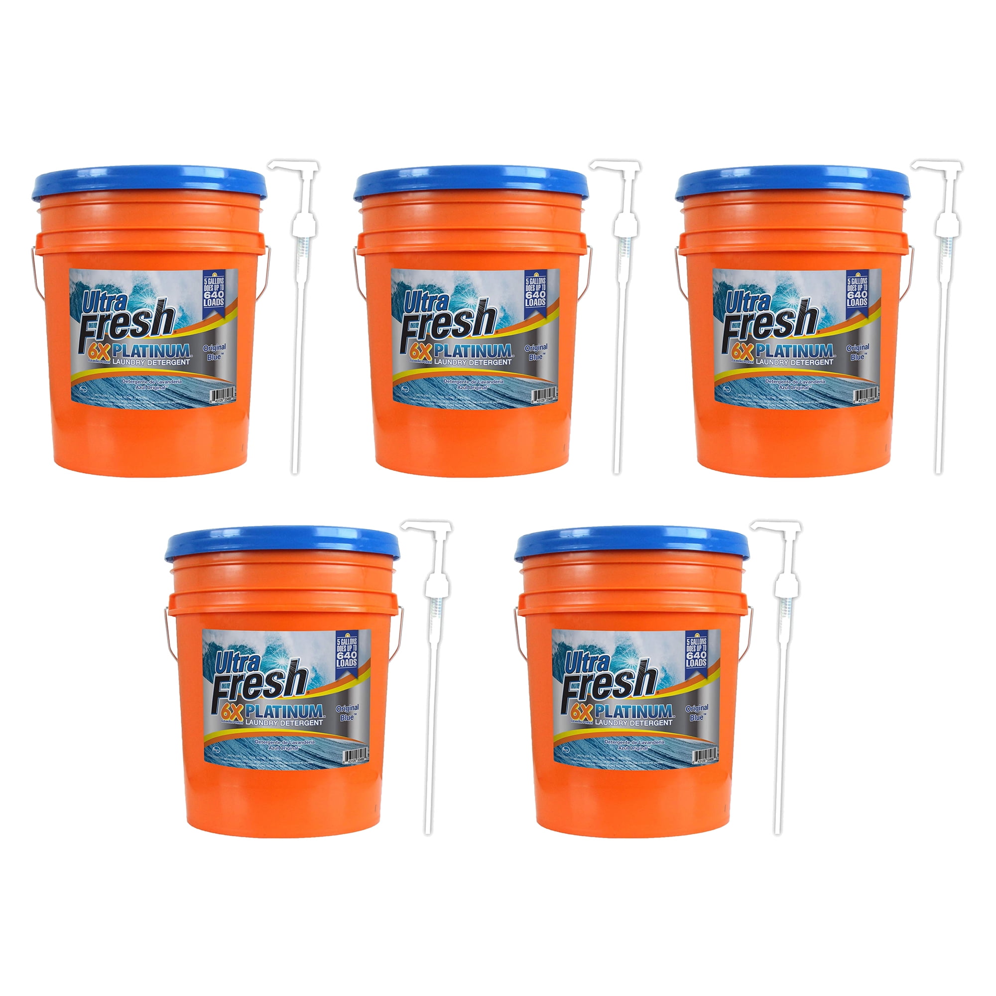 Ultra Fresh 6X Platinum 5 Gallon Laundry Detergent Liquid (5 Pack)