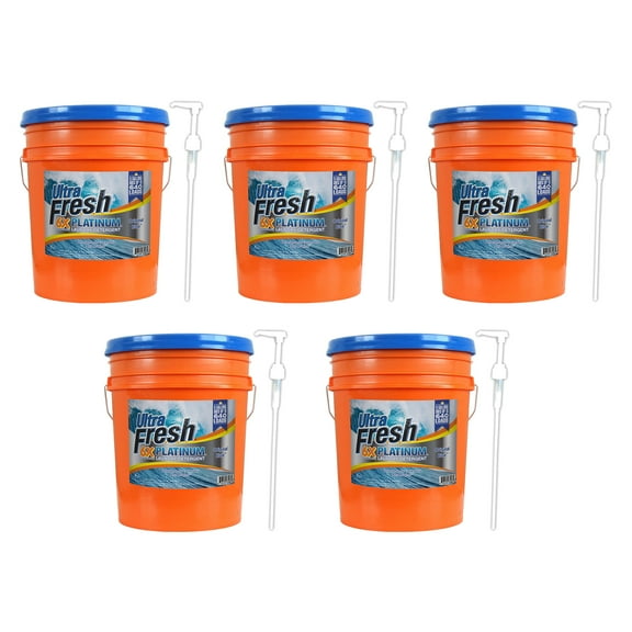 Ultra Fresh 6X Platinum 5 Gallon Laundry Detergent Liquid (5 Pack)