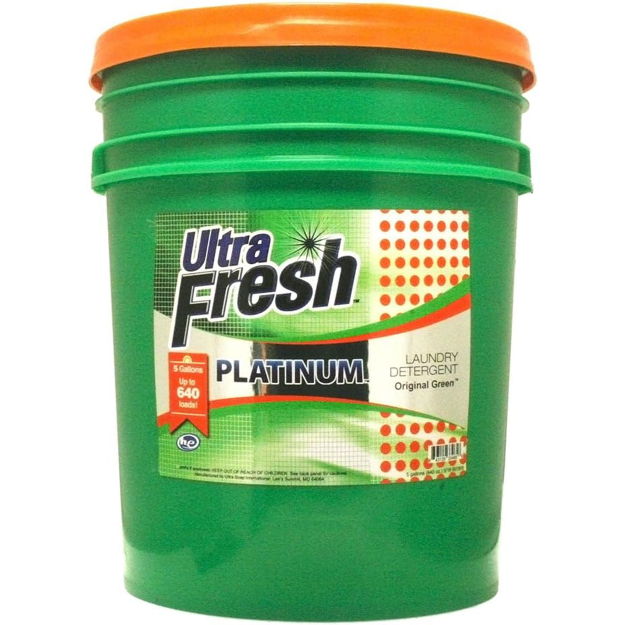 Ultra Fresh 6X Platinum Large 5 Gallon Laundry Detergent Soap, Original Green