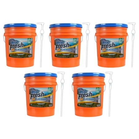 Ultra Fresh 6X Platinum Laundry Detergent Liquid, Original Blue (5 Pack)