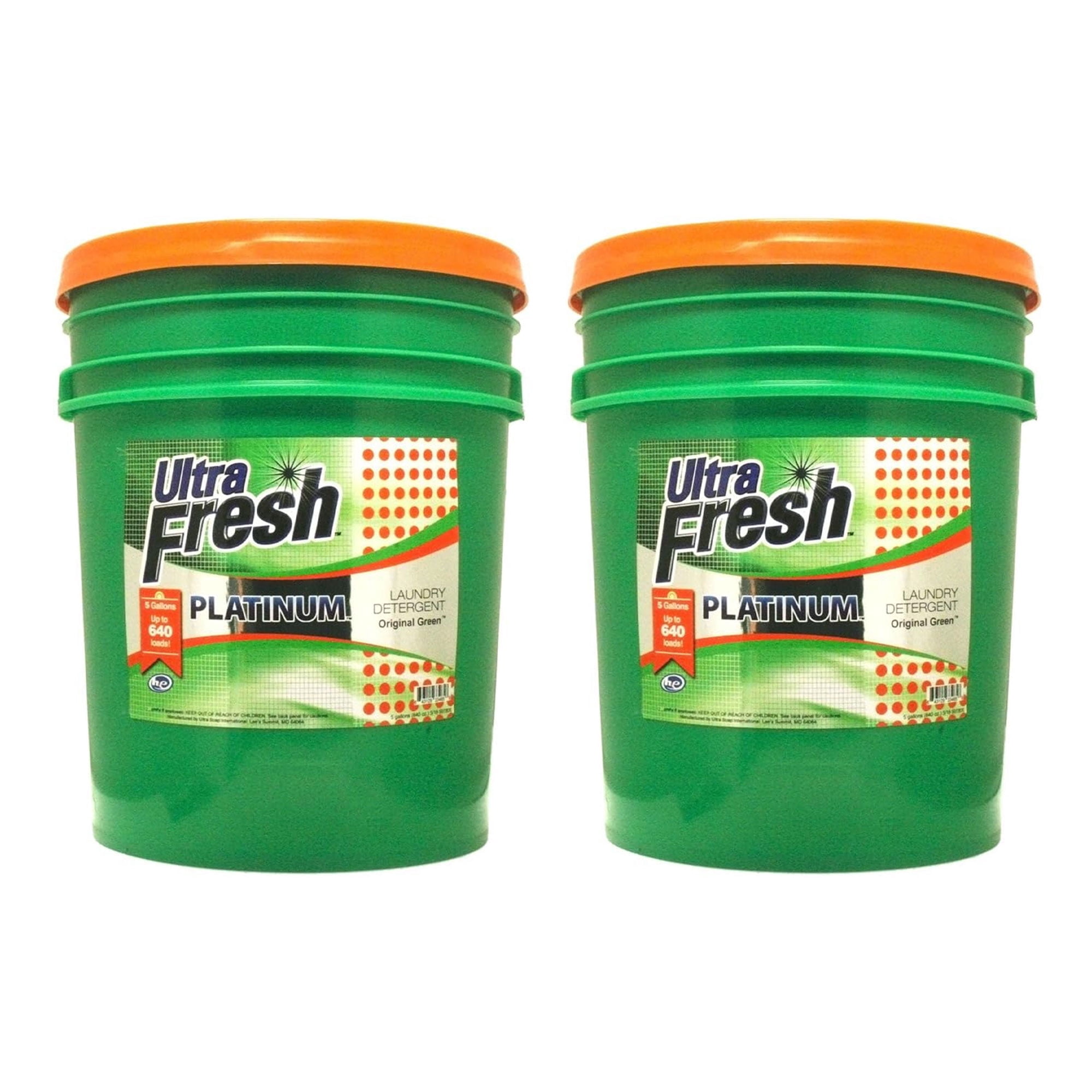 Ultra Fresh 3X Platinum Laundry Detergent Liquid, Original Green (2 Pack)