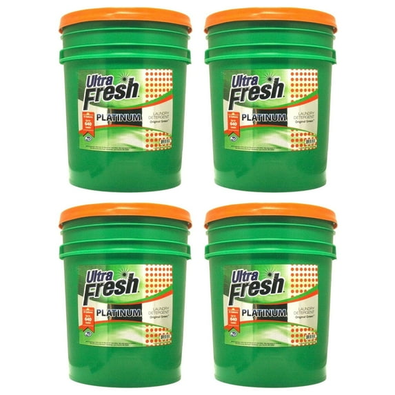 Ultra Fresh 3X Platinum Laundry Detergent Liquid, Original Green (4 Pack)