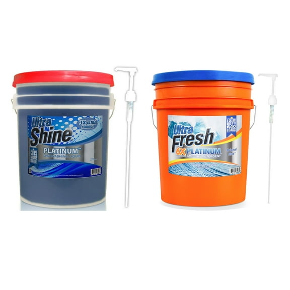 Ultra Fresh 6X Platinum Laundry Detergent & Ultra Shine 3X Platinum Dishwashing Liquid