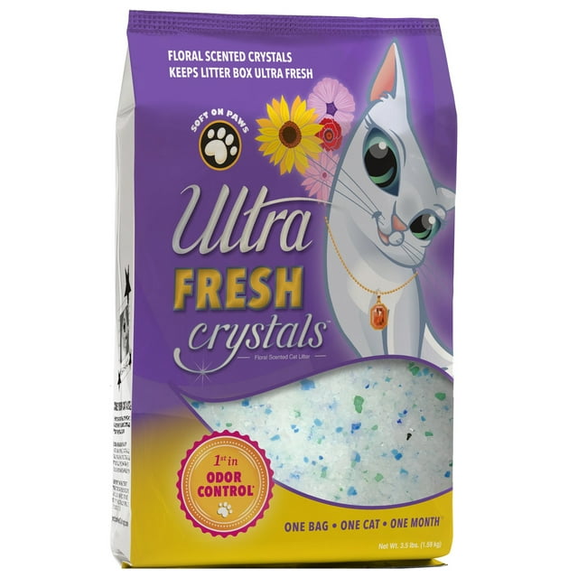 Ultra Fresh Scented Odor Control Low Dust Crystal Cat Litter, 3.5 lb Bag
