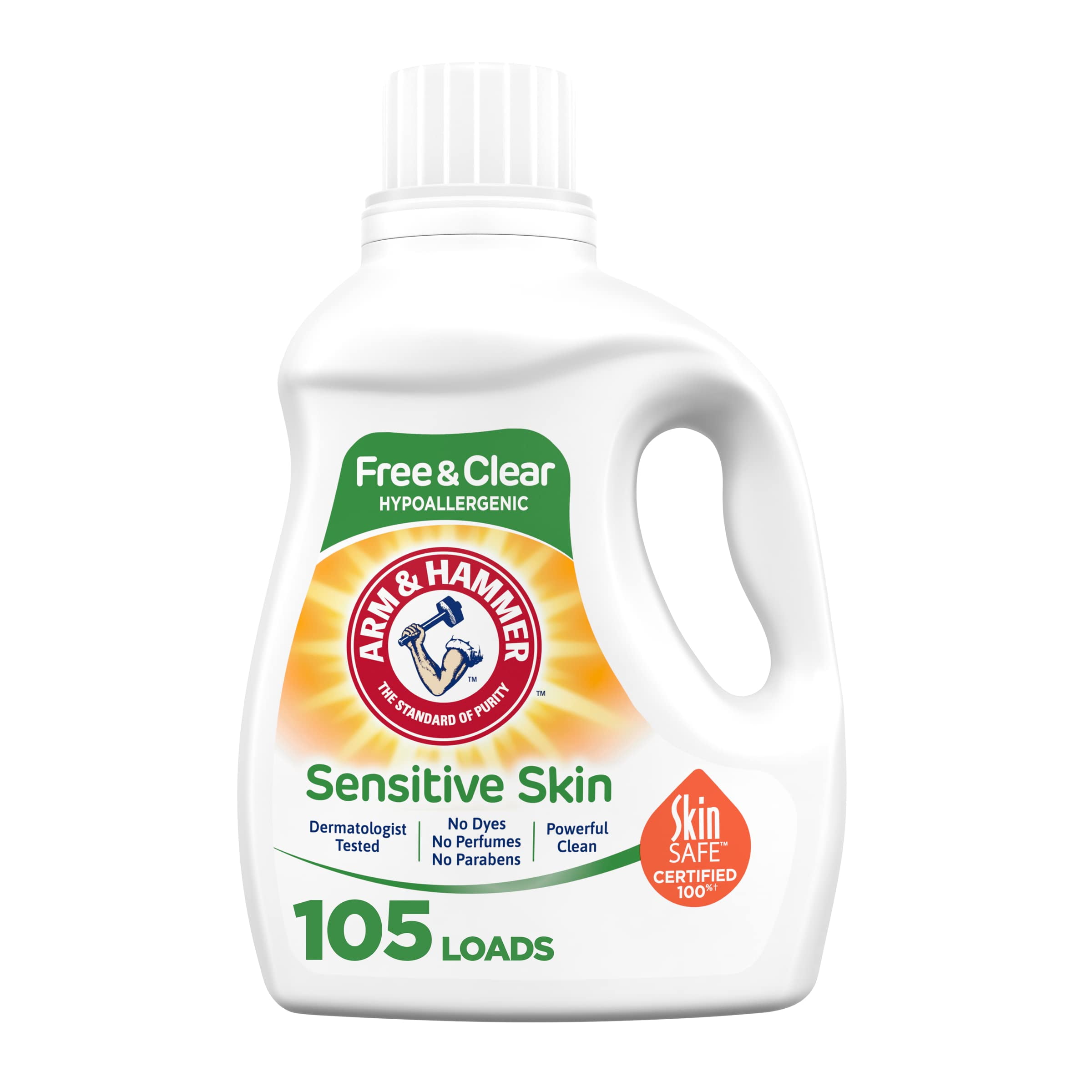 Ultra gentle arm hammer sensitive skin free clear liquid laundry