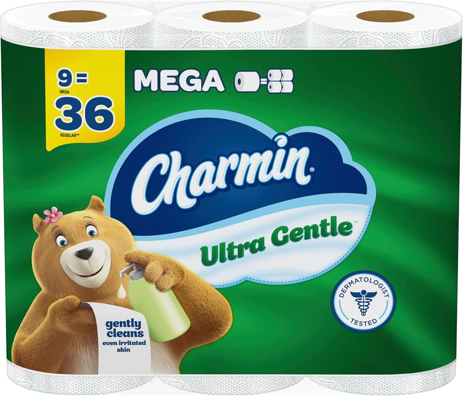 Ultra Gentle Toilet Paper, 9 Mega Rolls, 231 Sheets Per Roll