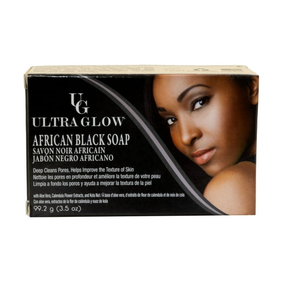 Ultra Glow African Black Bar Soap, 3.5 oz., Moisturizing, All Skin Type, Unisex