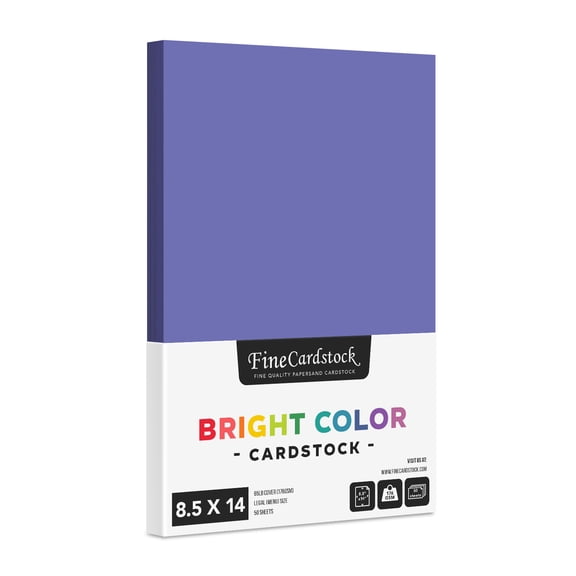 Ultra Grape Bright Color Cardstock Paper – Great for Arts and Crafts, Invitations, Scrapbooking and Stationery Printing | Medium Weight 65lb Cover (176gsm) Card Stock | 8.5" x 14" | 50 Sheets per Pack