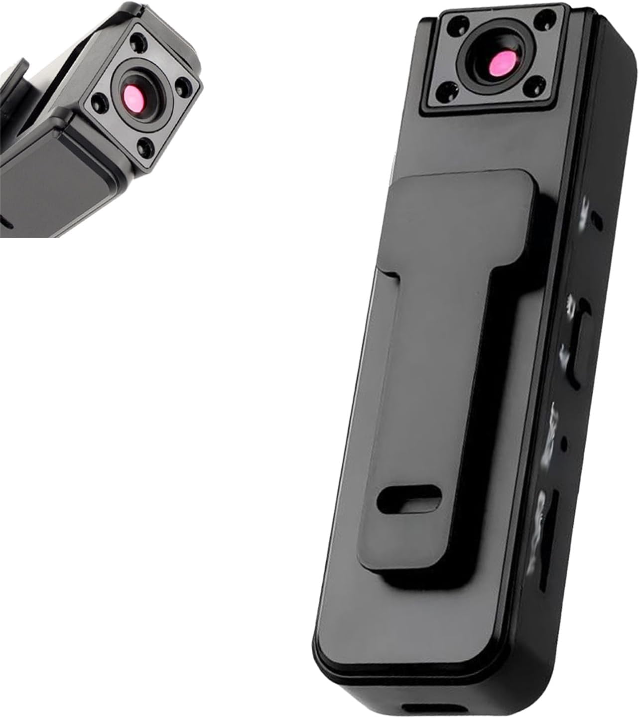 Ultra HD 2-in-1 Sports Video & Audio Recorder, 1080P Wearable Body Camera, 180° Freely Rotating Lens, with Wide Angle & 5H Record, for Cycling, Travel (1Pcs Without Card)