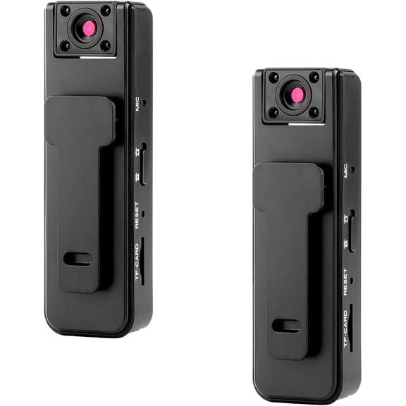 Ultra HD 2-in-1 Sports Video & Audio Recorder, Motion Stabilization, 1080p Wearable Body Camera, 180° Freely Rotating Lens, 360° All-Around Recording