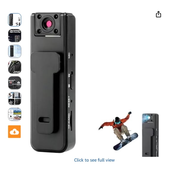 Ultra HD 2-in-1 Sports Video & Audio Recorder, Portable Clip-On Video Recorder, 1080p Mini Body Camera with Night Vision, Wearable Cameras for Outdoor Sports, Cycling (1 PCS)