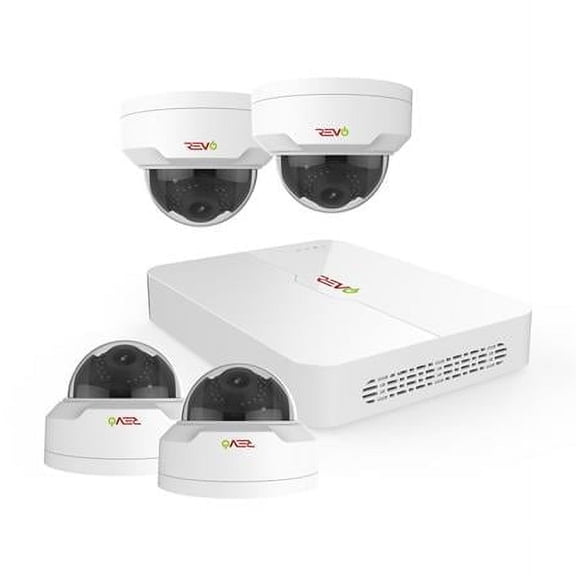 Ultra HD 4 Channel 1TB NVR Surveillance System with 4 x 4 Megapixel Cameras