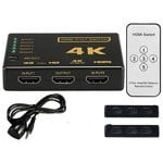 Ultra HD 5 Port HDMI Switch Box Splitter 4K 3D 1080P IR Remote Control Selector