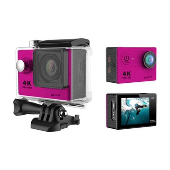 Ultra HD Underwater Camera H9R 12MP 2inch LCD 30M Waterproof 170D Remote Control Helmet Bicycle Video Camera Outdoor Sport Cam ,Lightweight