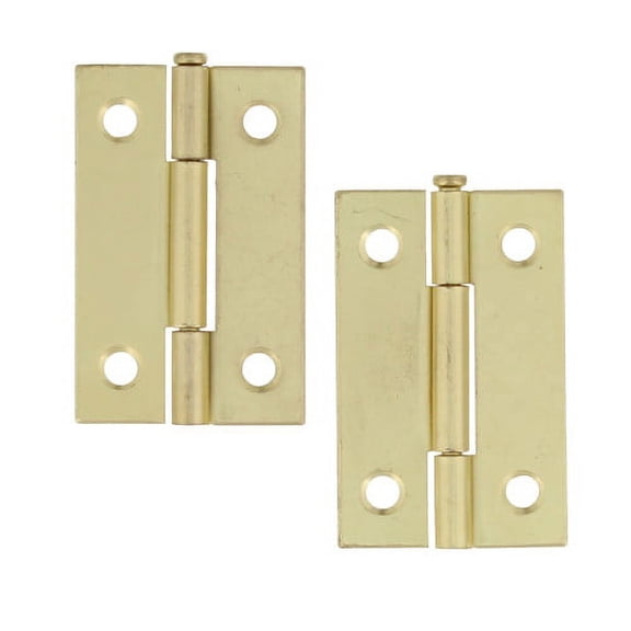 Ultra Hardware 2 in. Brass Plated Square Butt Hinge (2-Pack)