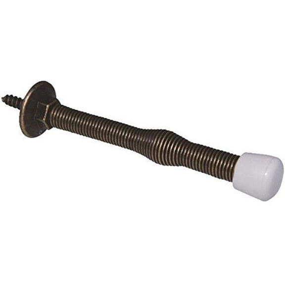 Ultra Hardware 3 In. Oil Rubbed Bronze Plastic Tip Spring Door Stop 61702