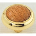 thumbnail image 1 of 41617 CABINET KNOB 1 1/4 IN BRASS WITH OAK, 1 of 2