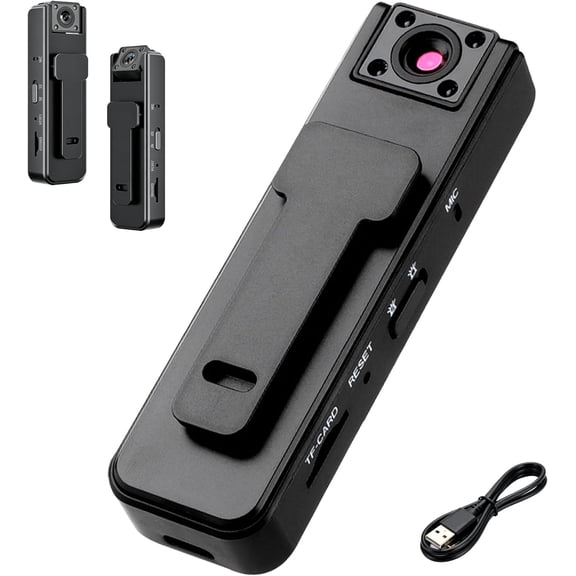 Ultra Hd 2-in-1 Sports Video & Audio Recorder, 1080p Wearable Body Camera, 180° Freely Rotating Lens with Night Vision, for Capturing Beautiful Moments (1pc)