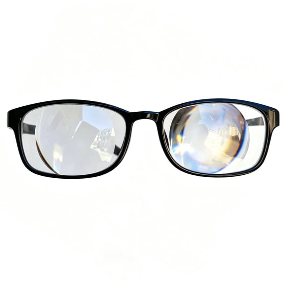 Ultra High Magnification Reading Glasses for Men, Lightweight Black Rectangular Frame Strong Power Readers 8.00