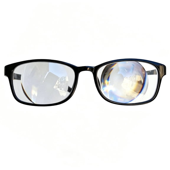Ultra High Magnification Reading Glasses for Men, Lightweight Black Rectangular Frame Strong Power Readers +8.00
