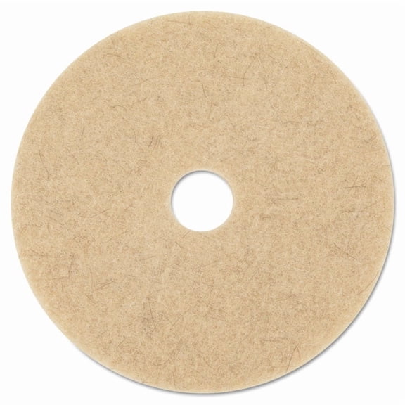 3M Natural Blend Tan Pad 3500 - 5/Carton - Round x 27" Diameter x 1" Thickness - Floor, Burnishing - Hard, Linoleum, Sheet Vinyl, Vinyl Composition Tile (VCT), Marble, Terrazzo, Concrete Floor -...