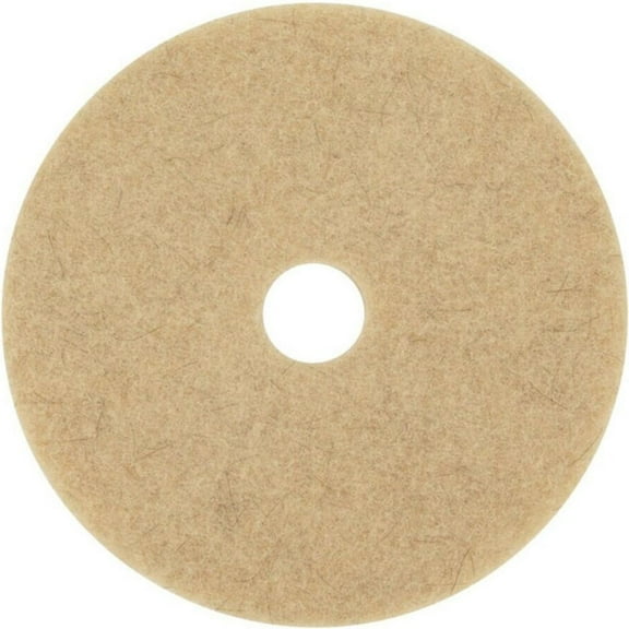 3M Natural Blend Tan Pad 3500 - 5/Carton - Round x 27" Diameter x 1" Thickness - Floor, Burnishing - Hard, Linoleum, Sheet Vinyl, Vinyl Composition Tile (VCT), Marble, Terrazzo, Concrete Floor -...