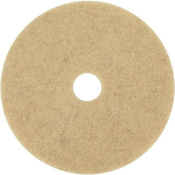3M Natural Blend Tan Pad 3500 - 5/Carton - Round x 27" Diameter x 1" Thickness - Floor, Burnishing - Hard, Linoleum, Sheet Vinyl, Vinyl Composition Tile (VCT), Marble, Terrazzo, Concrete Floor -...