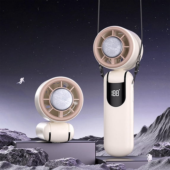 Ultra-High-Speed Thermoelectric Cooling Handheld Fan, Turbine Airflow Handheld Fan, USB Rechargeable Handheld Fan, Battery Operated Handheld Fan, Low-Noise Handheld Fan, Strong Airflow Handheld Fan