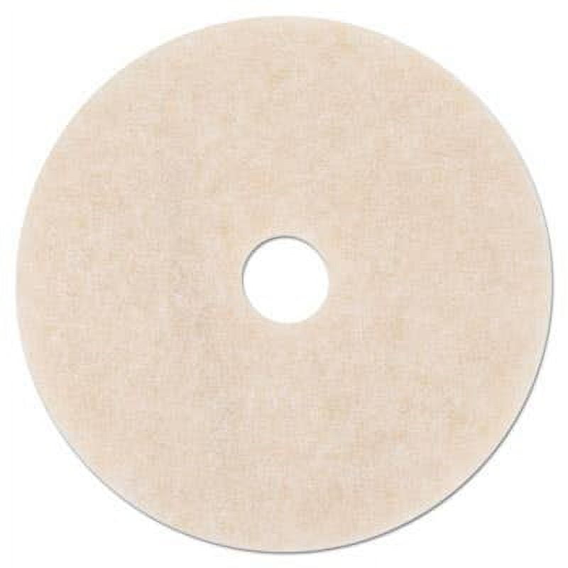 Ultra High-Speed Topline Floor Burnishing Pads 3200, 20" Dia., White/Amber, 5/Ct