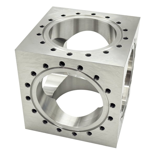 Ultra High Vacuum Chamber Stainless Steel Conflat Flange 6-Way Cube CF100