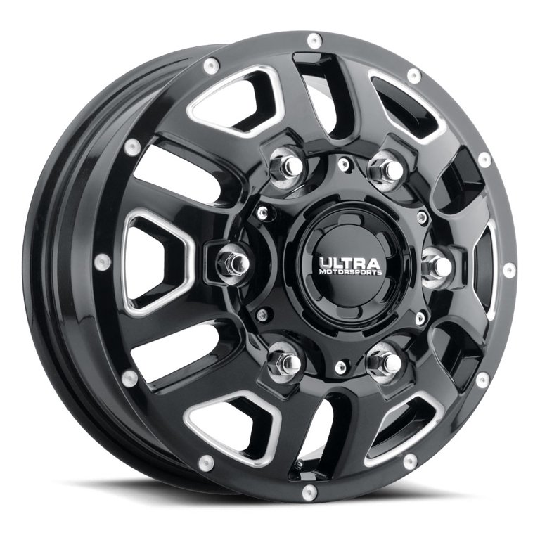 Ultra Hunter Dually Van Front 16x6 6x180 +0mm Black/Milled Wheel