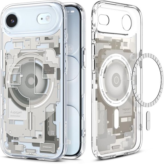 Ultra Hybrid MagFit Direct Digital Printing Case for iPhone Air [Custom Design][Compatible with Magsafe] - Zero One Natural Titanium