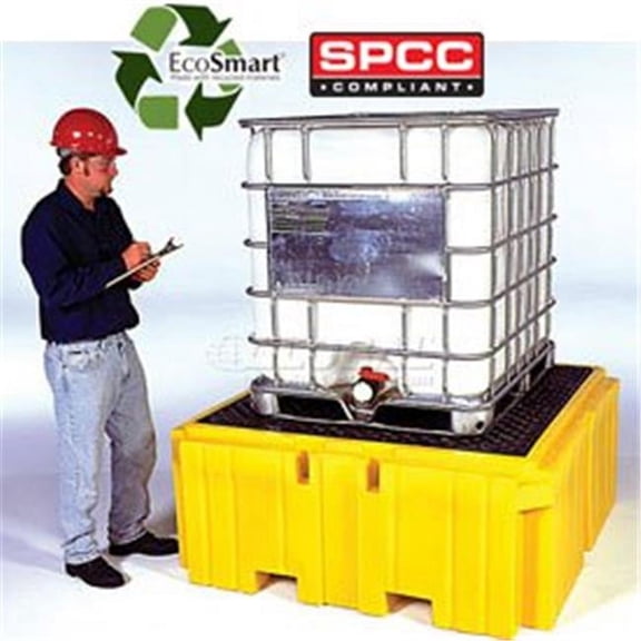 Ultra-IBC Spill Pallet Plus with Drain, Yellow