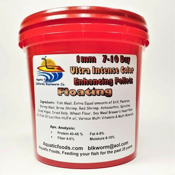 Ultra Intense Color Enhancing -1mm Floating Discus & Cichlid Pellets…500g / 1.1-lbs